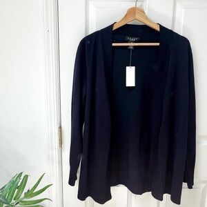 NWT Grace Open Front Cardigan Sweater in Navy Blue